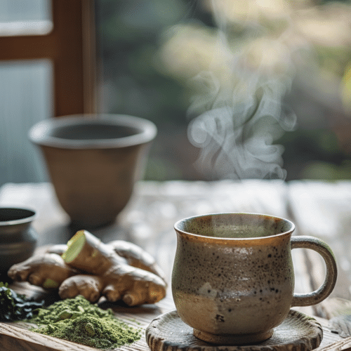 Authentic Japanese Maounjaro ingredients on wooden tray
